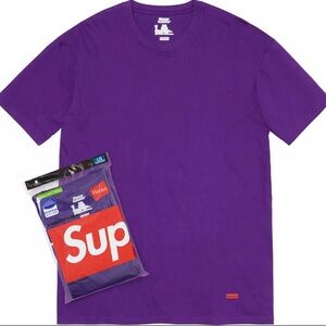 Supreme Hanes tagless tees (2pack) purple
